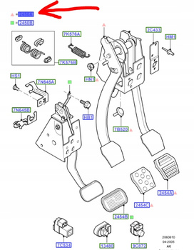 PEDAŁ HAMULCA FORD FOCUS Mk1 1999-2005_1149139_98AB-2450-RE