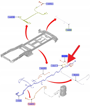 PRZEWÓD OSTRZEZ. O ZUŻYCIU OKŁADZIN HA TRANSIT 2014- 1849612_ BK3T-2L508-EB