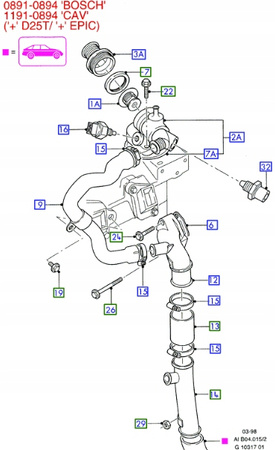 PRZEWÓD ELASTYCZNY WODY FORD TRANSIT 1985-2000 OE 6142269 _ 844F-8548-AC