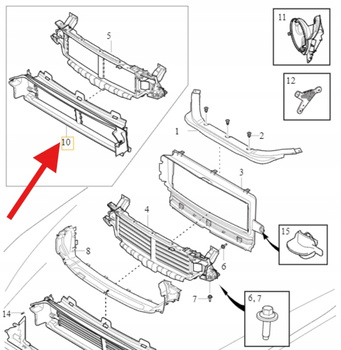 WLOT DOLNA KIEROWNICA POWIETRZA VOLVO XC60 2022- OE 32227933