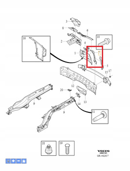 OKULAR NAROŻNIK LAMPY TYLNEJ LEWEJ VOLVO XC90 2016-OE 31462076
