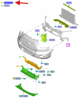 DEFLEKTOR POWIETRZA FORD TRANSIT 2016- 2417908 _ GK31-V001A06-AC
