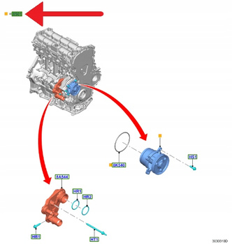 POMPA WODY 2.0L ECOBLUE FORD KUGA 2020- 2639154 _ LX6Q-8501-AC
