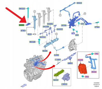 UCHWYT WTRYSKIWACZA 1.5L TDCI FORD KUGA 2020- 2190869 _ JX6Q-9L535-AA