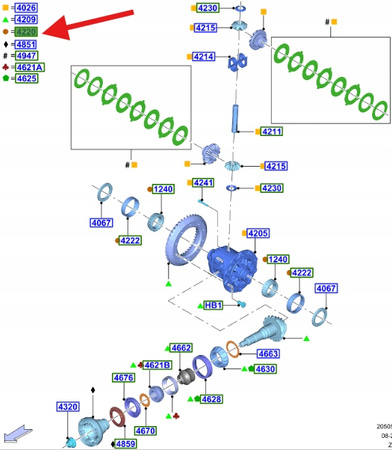 ŁOŻYSKO MECHANIZMU RÓŻNICOWEGO MUSTANG 2015- 2023- 5277366 _ FR3W-4220-AA