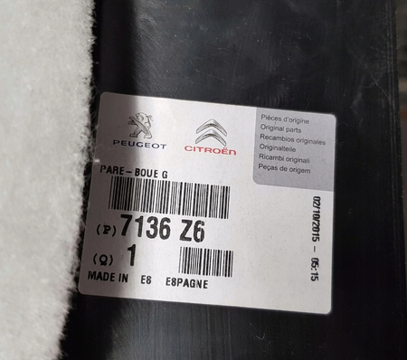 NADKOLE PRZEDNIE LEWE BERLINGO OE 7136Z6