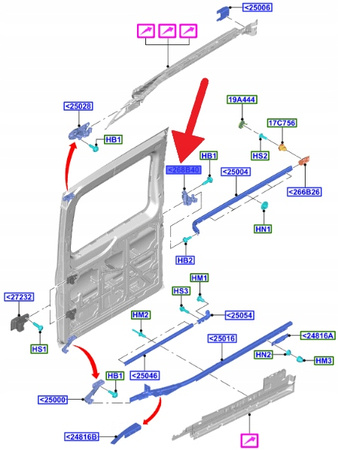 ŚRODKOWA ROLKA DRZWI PRZESUWNCYCH TRANSIT 2014- 2010940 _ BK31-V268B40-AF