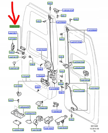 OGRANICZNIK DRZWI TYŁ FORD TRANSIT 2000-14_4872285_YC15-V441A14-BF