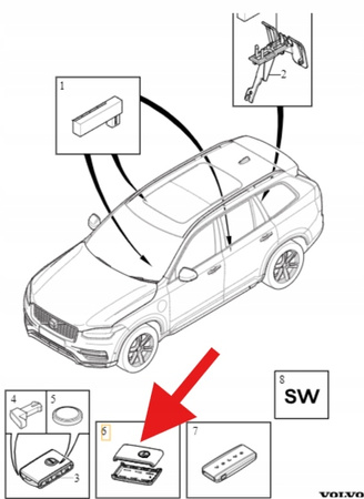 OBUDOWA KLUCZYKA CZARNA SKÓRA VOLVO XC90 2016- XC60 S90 V90 OE 31652208