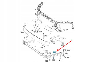 WSPORNIK PASA PRZÓD MERCEDES CLA W118 A W177 GLA W247 OE A1776225100