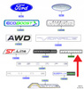 EMBLEMAT NAPIS "HYBRID" KLAPY TYŁ FORD KUGA 2020- 2403122 _ LB5B-16636-GB