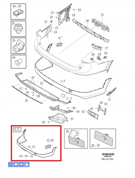 Spojler Volvo "embassy black" OE 31455308