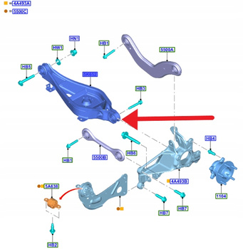 WAHACZ TYŁ LEWY PRAWY FORD FOCUS Mk4 2018- OE 2274948 _ JX61-5K652-BEB