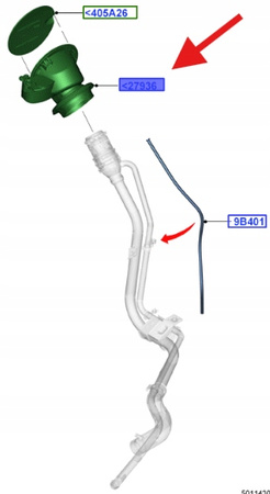 OBUDOWA WLEWU PALIWA FORD FOCUS 2011- OE 1740943 _ BM51-N27936-AD