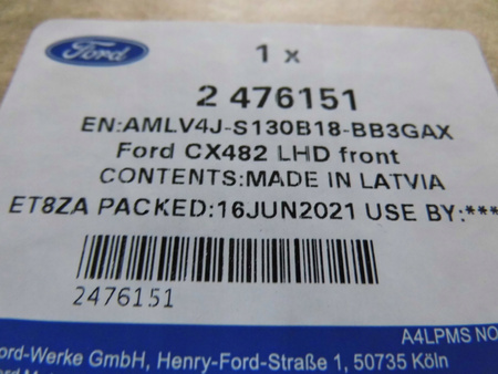 DYWANIKI GUMOWE PRZEDNIE FORD KUGA Mk3 _2476151_AMLV4J-S130B18-BB3GAX