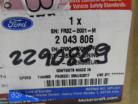 KLOCKI HAMULCOWE PRZÓD FORD MUSTANG Mk6 2015- _ 2290829 _ FR3C-2001-FG