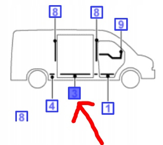 LISTWA DRZWI PRZESUWNYCH RH FORD TRANSIT 2000-06_4106627_1C15-V254A16-AFYBB4