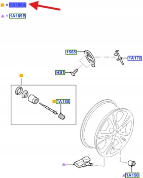 CZUJNIK TPMS ZESTAW MONDEO - 2014 SMAX - 2015 1759919 _ 6G92-1A189-BC