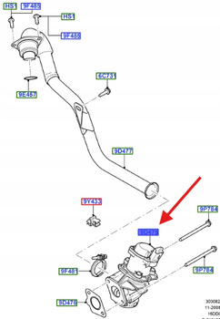 ZAWÓR EGR FORD FOCUS 1.6 TDCI 2003- 1682737 _ 5S6Q-9D475-AE