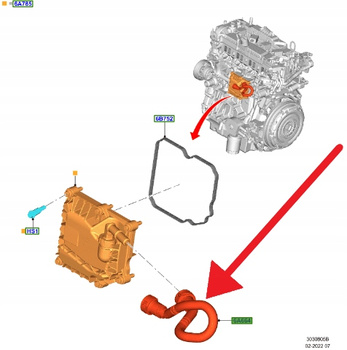 PRZEWÓD ODMY 2.0 2.3 EB FORD KUGA EDGE FOCUS 2019- 2428608 _ K2GE-6K817-AC