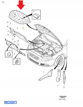 Wygłuszenie maski Volvo OE 31298731