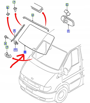 SZYBA PRZÓD OGRZEWANA FORD TRANSIT 2000-2006 _4557439_YC15-V03100-BG