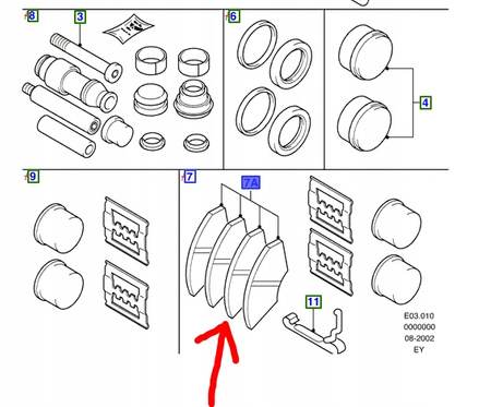 KLOCKI HAMULCOWE PRZÓD FORD TRANSIT Mk4 1993-2000 _1301589_93VX-2K021-AB