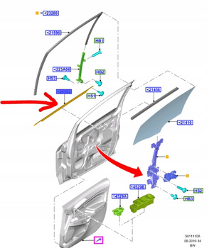 LISTWA PRZYSZYBOWA DRZWI LEWA ECOSPORT 2013- 2231843 _ CN15-N20563-AF