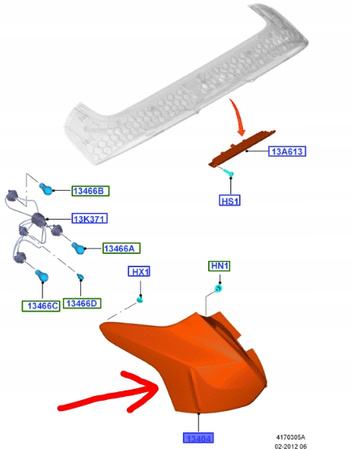 ŚWIATŁO TYLNE LEWE FORD FOCUS Mk3 HATCHBACK 2011-2015_1719710_BM51-13405-KC