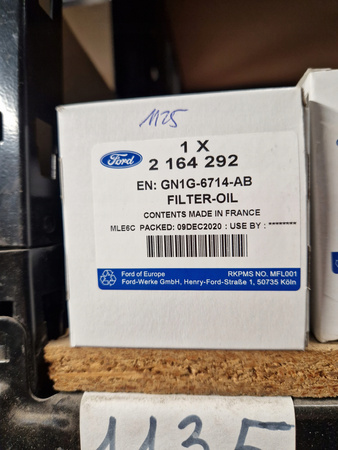 FILTR OLEJU 1.2L 1.5L EcoBoost FORD FOCUS Mk2 KA+ 2164292 _  GN1G-6714-AB