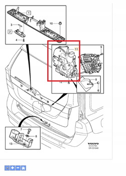 ZAMEK KLAPY BAGAŻNIKA VOLVO V70 XC70 2008- OE 31276958