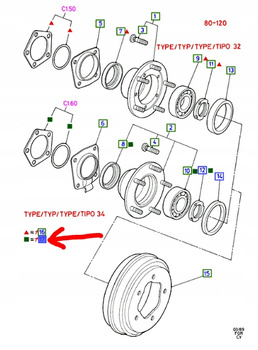 ŁOŻYSKO KOŁA TYLNEGO LH FORD TRANSIT 1985-91 _ 5015587 _ 86VX-1A049-BA