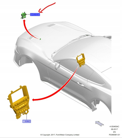 CZUJNIK TEMPERATURY ZEWNĘTRZNEJ FORD MUSTANG 2015- 5293532 _ FR3T-19E591-AB