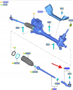 KOŃCÓWKA DRĄŻKA KIEROWNICZEGO POPRZECZNEGO CONNECT 2252867 _ KV6C-3C367-AA