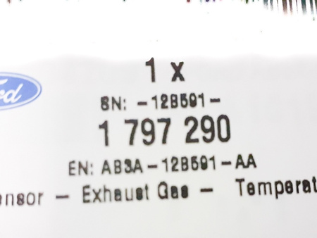 CZUJNIK TEMPERATURY SPALIN FORD RANGER V 2.2 3.2