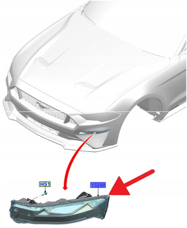 KIERUNKOWSKAZ LEWY PRZÓD MUSTANG 2015- 17 OE 5289046 _ FR3B-13201-AC