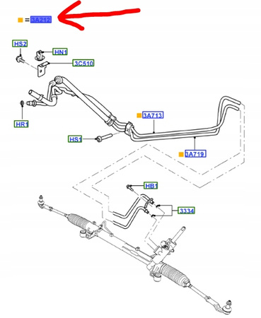 PRZEWÓD WSPOMAGANIA FORD FOCUS Mk2 C-MAX 2003-10_1430005_3M51-3A719-BE