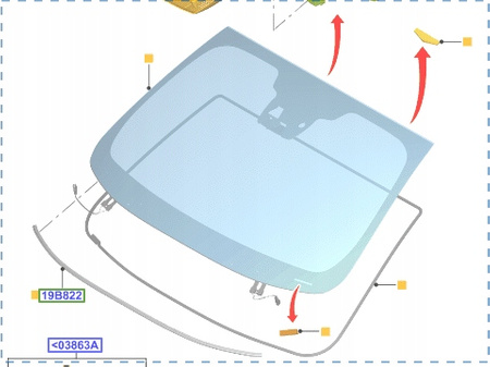SZYBA PRZEDNIA FORD MONDEO 2014- 1923538 _ DS73-F03100-LK