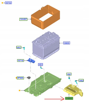 OSŁONA PODSTAWY AKUMULATORA 1.5EB S-MAX GALAXY 15- 1891101 _  DG93-10663-BB