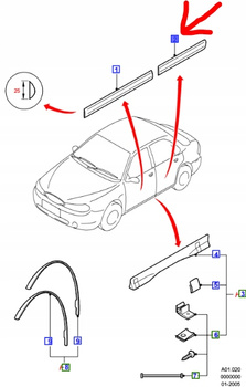 LISTWA PROGU FORD MONDEO Mk1-2 1995-2000_1063650_98BB-F25532-CAXWAA