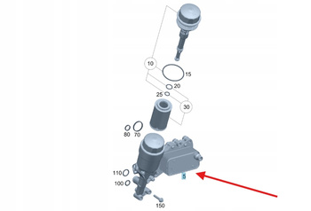 PODSTAWA FILTRA OLEJU Z CHŁODNICZKĄ OLEJU DIESEL M651 MERCEDES A6511801310