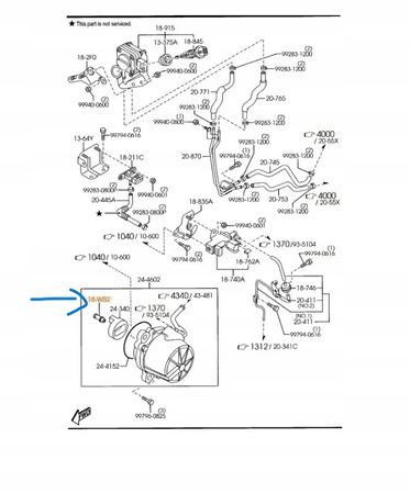 Ustalacz Vacum Pompy - Mazda 323 BJ Mazda 626 GF Mazda 6 GG_RF2A18WB2