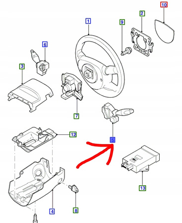 PRZEŁĄCZNIK KIERUNKOWSKAZU FORD MONDEO Mk3 2000-2007 _1150716_1S7T-13335-BE