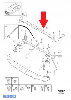 Osłona pasa przedniego Volvo OE 32277308