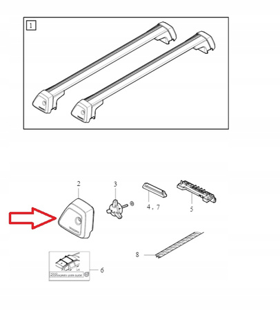 Osłona bagażnika dachowego Volvo OE 32347412