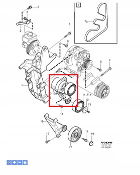 NAPINACZ PASKA KLINOWEGO 2.4 D5 VOLVO XC90 XC70 2003- V70 S60 OE 31251251