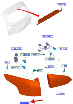 ŚWIATŁO TYLNE PRAWE FOCUS KOMBI 2011- 2015 1785519 _ BM51-13404-HG