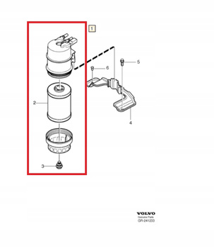 Filtr paliwa Volvo C30, C70, S40, V40