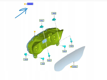 Zespół przyrządów zegary - Ford Mondeo Mk5 2057151 _ GS7T-10849-BDB
