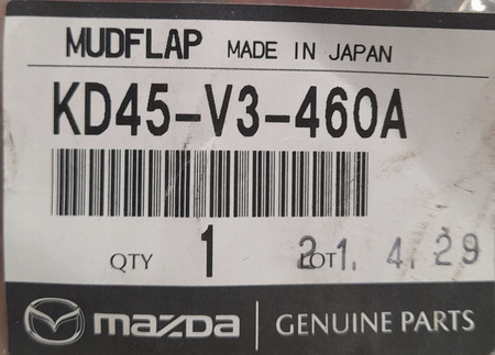 Chlapacze tylne czarne Mazda CX-5 KE 2011 _KD45V3460A